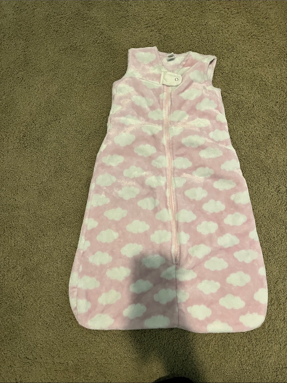 Pink Cloud Sleeveless Baby Sleep Sack - Soft Fleece Pajama